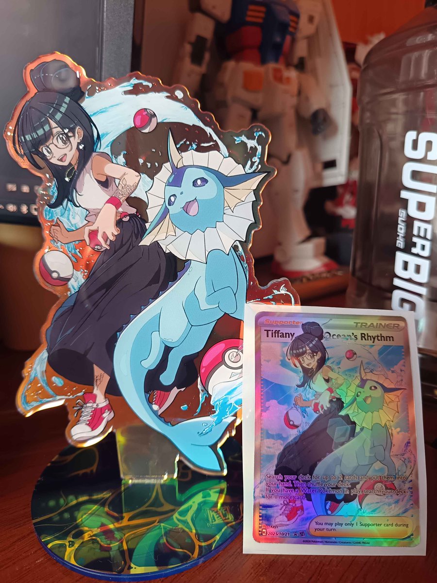 llKeys_'s tweet photo. I CANNOT BELIEVE I was able to make an Acrylic Stand and Pokemon card, I'm so excited to get a Pokemon Card to use that sticker on, it LOOKS GREAT!

#pokemon #commission #art #fanart https://t.co/dTTL2kyjSj