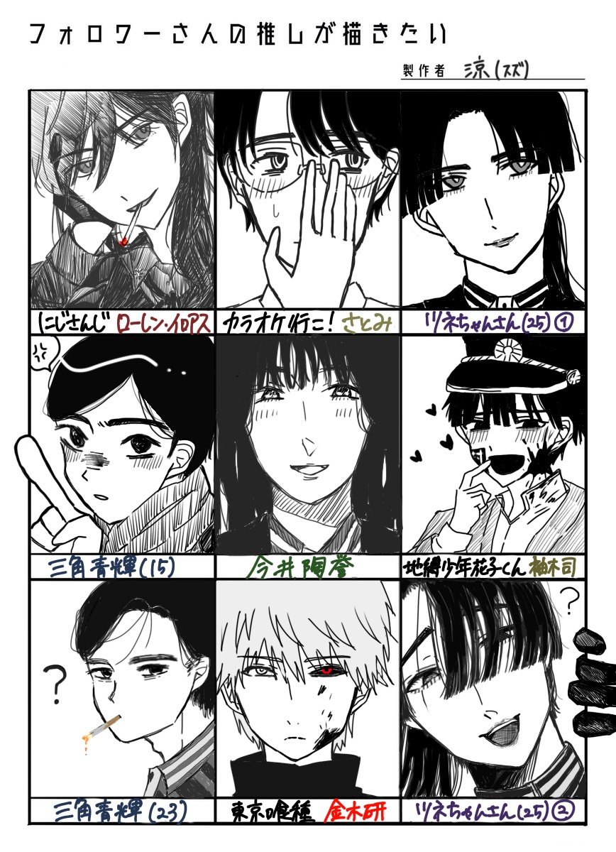 akemenesu_23's tweet photo. #フォロワーさんの推しが描きたい
第一弾描き終えました〜！リク出してくださった方はありがとうございました！
絵柄バラバラ…だけど…同一人物が描いてます…第二弾は同じ感じで描けるように頑張るぞー🙂‍↕️ https://t.co/Ab4ZPxjmsj