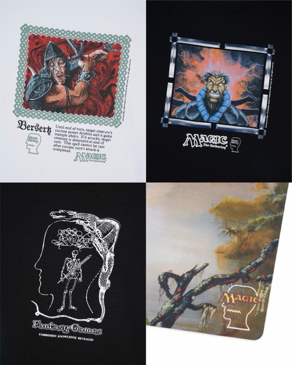 uptod4te's tweet photo. Brain Dead x Magic The Gathering 新作コラボアイテムが国内8月7日（金）より発売 【 ブレインデッド マジック：ザ・ギャザリング MTG 】
https://t.co/TxGTZcwfZu https://t.co/WT9QVW9n2K