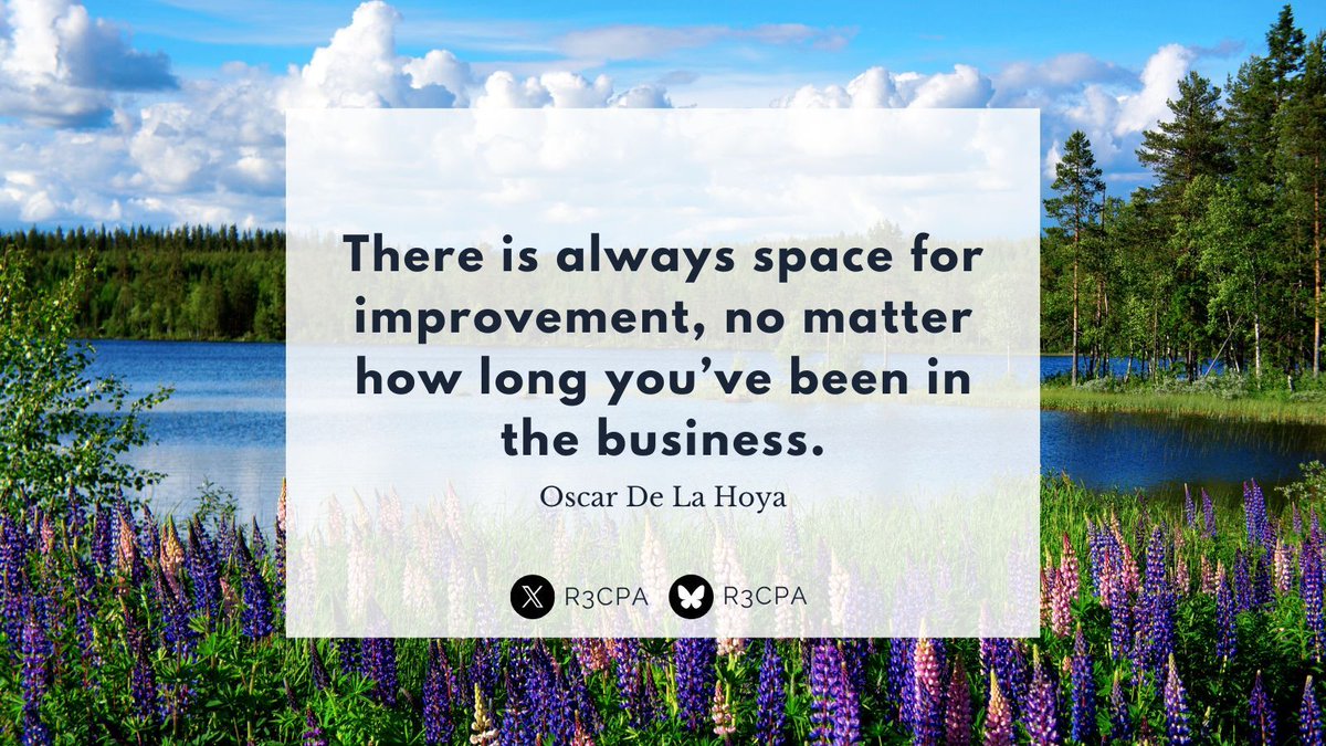 R3CPA's tweet photo. There is always space for improvement, no matter how long you've been in the business.
-Oscar De La Hoya
#GetMotivated #MotivationalQuotes #Motivation #Motivational #Inspiration #Inspirational https://t.co/OY61kt56EI