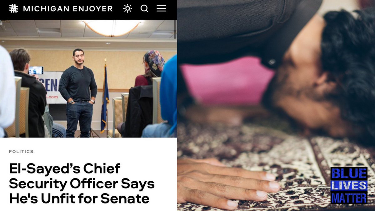 bluelivesmtr's tweet photo. 🚨United States Marine who protected Abdul El-Sayed for years just warned America that the new Michigan Senate nominee is unfit.

Jordan Domingue, a combat veteran and El-Sayed’s longtime chief security officer, resigned in January after concluding the candidate holds views that should disqualify him from the United States Senate.

Domingue spent years at El-Sayed’s side across two campaigns, often working 12-16 hour days providing armed protection.

He has now gone public saying El-Sayed showed indifference to civilian deaths that would result from cutting Iron Dome funding, engaged in strategic ambiguity on Iran and terror groups, and associated with figures who have said America “deserved 9/11.”

In his own words to Michigan Enjoyer, Domingue said his observations “give credibility to the claims of [El-Sayed’s] antisemitism and pro-Islamist regimes/factions.”

He added that what he once hoped were negotiable positions “turned out to be beliefs.”

A man who put his life on the line for the candidate is now telling voters El-Sayed should never hold power.

Michigan Democrats nominated him anyway.

Pay attention.

#Michigan #ElSayed