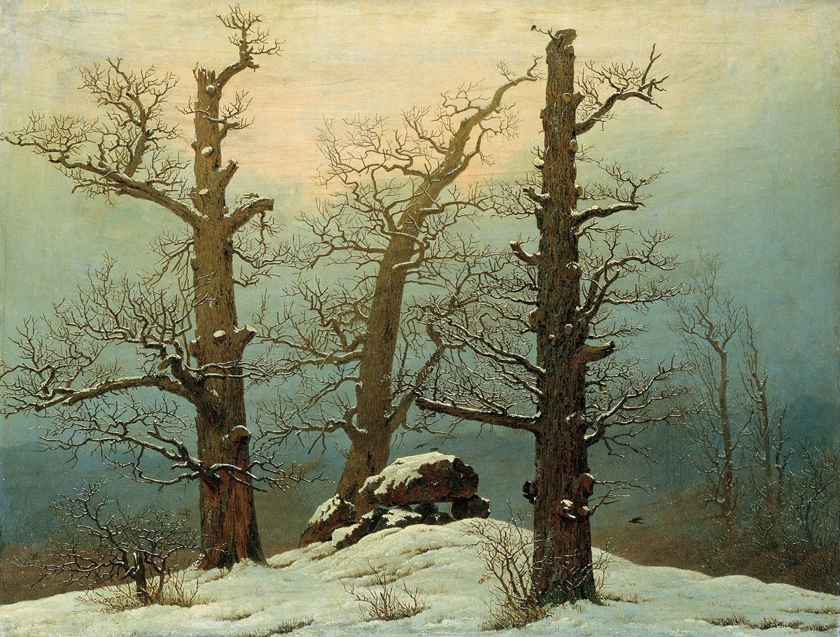 CloooudsE27819's tweet photo. 『雪の中のケルン（Cairn in Snow）』

カスパー・ダーヴィト・フリードリヒ（Caspar David Friedrich、ドイツ、1774–1840） https://t.co/1hzMmitWvt