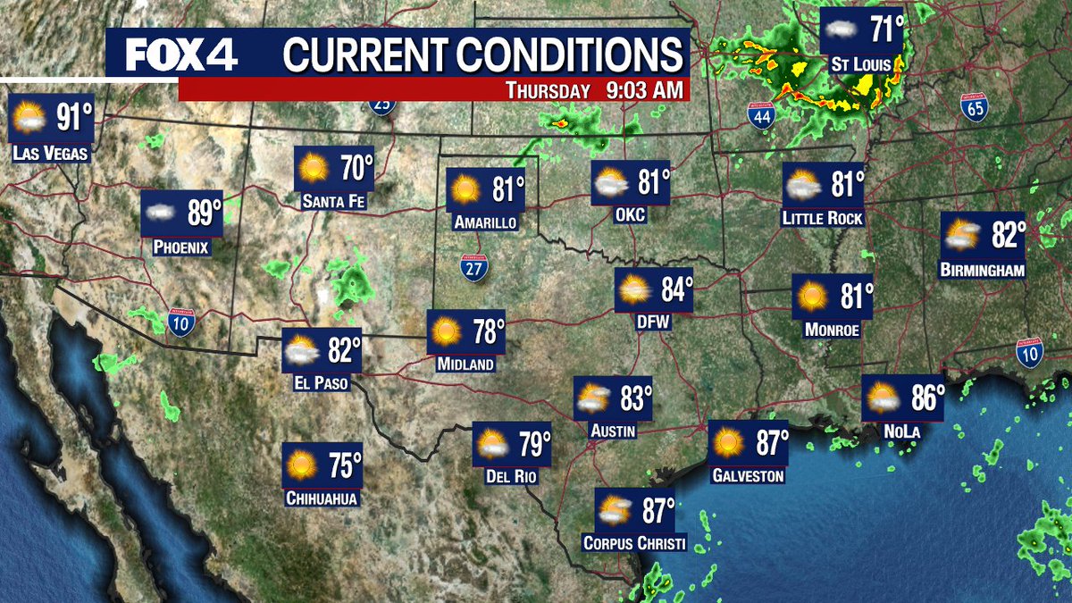 Fox4Weather's tweet photo. Currently across the region... #fox4weather #txwx https://t.co/jQAPrci8UQ