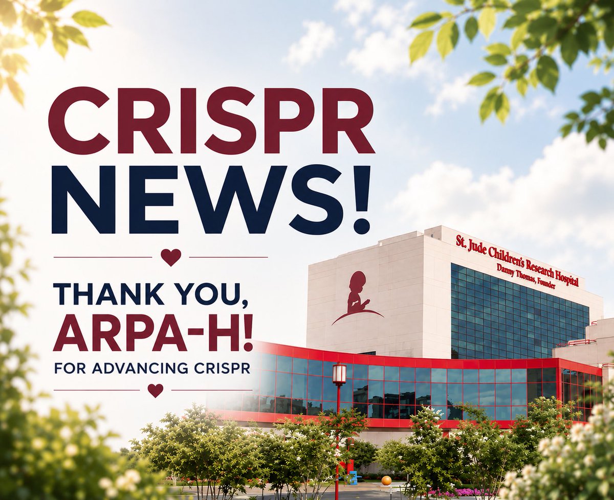 theXITorg's tweet photo. Children With Cancer Deserve the CRISPR Era, Too. 🎗️

This week, St. Jude Children’s Research Hospital was awarded $28.5 million through the Advanced Research Projects Agency for Health (ARPA-H) to accelerate personalized CRISPR gene-editing therapies for children with rare inherited disorders.

We applaud St. Jude and ARPA-H for investing in the future of gene editing.

We celebrate this milestone, and we hope it marks the beginning of an era where gene editing reaches every child who could benefit—including children with cancer.

As CRISPR continues advancing the treatment of rare inherited disorders, we believe children with cancer deserve to be part of that future as well.

Many childhood cancers are driven by specific genetic alterations. While gene editing is still in the early stages for pediatric oncology, the same spirit of innovation that is fueling these groundbreaking therapies should also be applied to developing new treatments for children fighting cancer.

Children with cancer deserve more than decades-old treatment options. They deserve access to the most advanced science of our generation.

Children deserve cures. 💛

https://t.co/RWPiH9aOnj

Link: https://t.co/nQhXupjWSK

#CRISPR #GeneEditing #ChildhoodCancer #PediatricCancer #PrecisionMedicine #StJude #ARPH #Innovation #ChildrenDeserveCures #XITFoundation