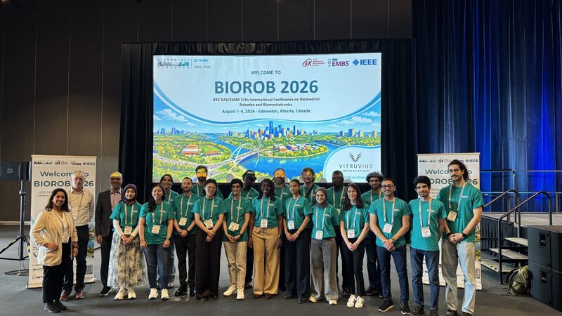 IEEEembs's tweet photo. #BioRob2026, which just wrapped up on Tuesday, brought together brilliant minds from #IEEE #EMBS &amp; #IEEERAS for an unforgettable experience.

BioRob's keynotes, sessions, &amp; workshops encompassed many areas of biorobotics &amp; biomechatronics innovation. https://t.co/5L88OJdRbC