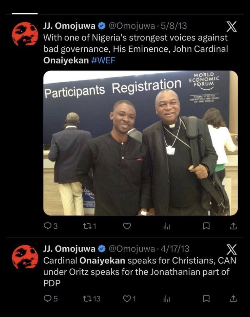 Tobe_Thom's tweet photo. @Omojuwa @PeterObi Yep, a few years ago John Cardinal by your own standard was the strongest voice speaking truth to bad government. Today he’s speaking that same truth to a horrible APC government that has been feeding your family,and you’re calling him ill names. You’re right, POWER DOES REVOLVE. https://t.co/FtInHyFAfc