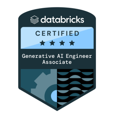 code_n_learn's tweet photo. Excited to share that I have earned Databricks Certified Generative AI Engineer associate certification. Greatful for the learning journey and looking forward to applying these skills to solve real-world problems.

https://t.co/0o0eAUUvAB https://t.co/lrktx7OBi5