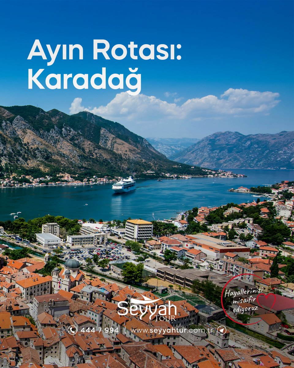 seyyahturtr's tweet photo. Ayın Rotası: Karadağ 🇲🇪

Adriyatik'in masmavi kıyıları, tarih kokan taş sokakları, etkileyici dağ manzaraları ve eşsiz koylarıyla Karadağ; kısa sürede unutulmaz anılar biriktirebileceğiniz özel rotalardan biri.

📍 Ayrıntılı bilgi ve kayıt için:
📞 444 7 994
🌐 https://t.co/obt9Y2lpwp