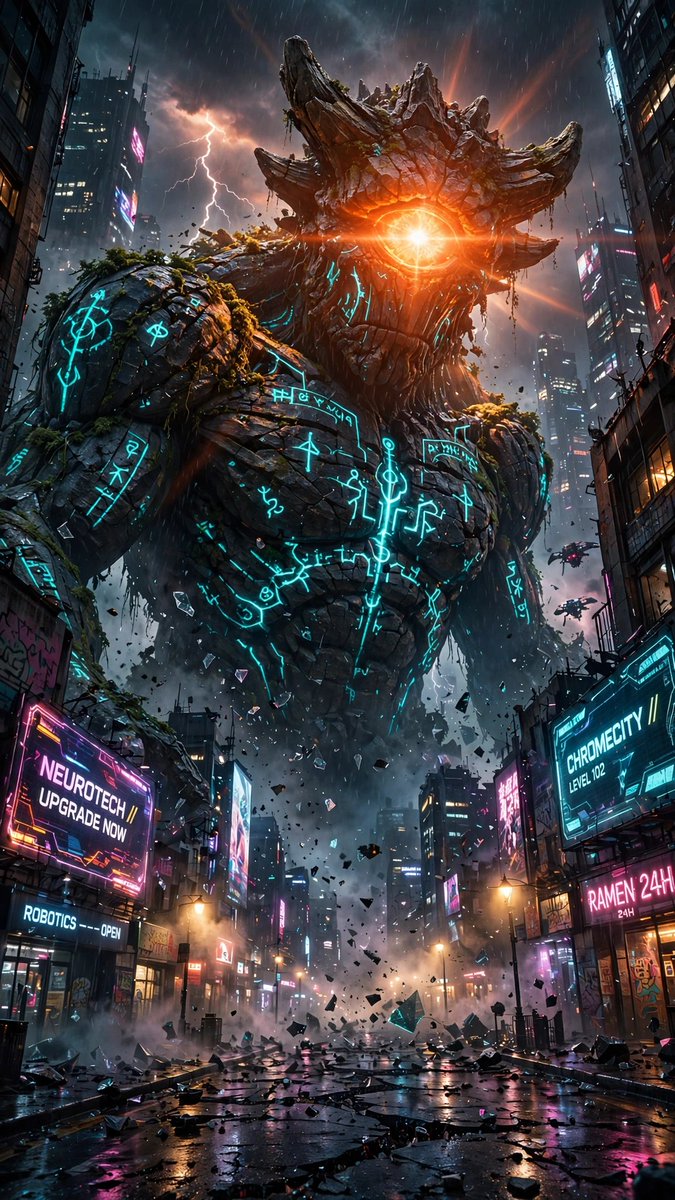 PujaMondalz5's tweet photo. One eye. One city. Zero chance of survival.🌆🧿😡👿
#CyclopeanTitan #AncientMonster #UrbanMonster #CinematicArt #DarkFantasy #MythicalBeast #AIArt #EpicVisuals #CityVsMonster #viral #viralpost #XTrends #Post #Trending #trendingpost #twitterupdates #twittertrends https://t.co/QWNVhtQ5a8
