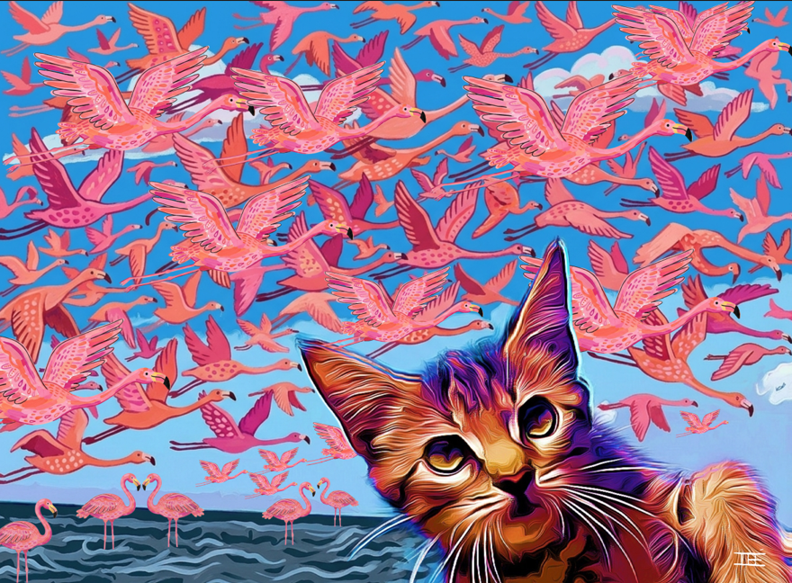 ppeluo's tweet photo. "One kitten and a thousand flamingos". Series "PopArt&amp;Cats". Nro.: 008
By jmarcano.
Digital version.
Available as a print version.
Original 1/1 physical version available upon request. #popartandcats #popart #cat #gatos #mascota #digitalart #collection #art #catart #gato #artes https://t.co/oa9c8a1ym8