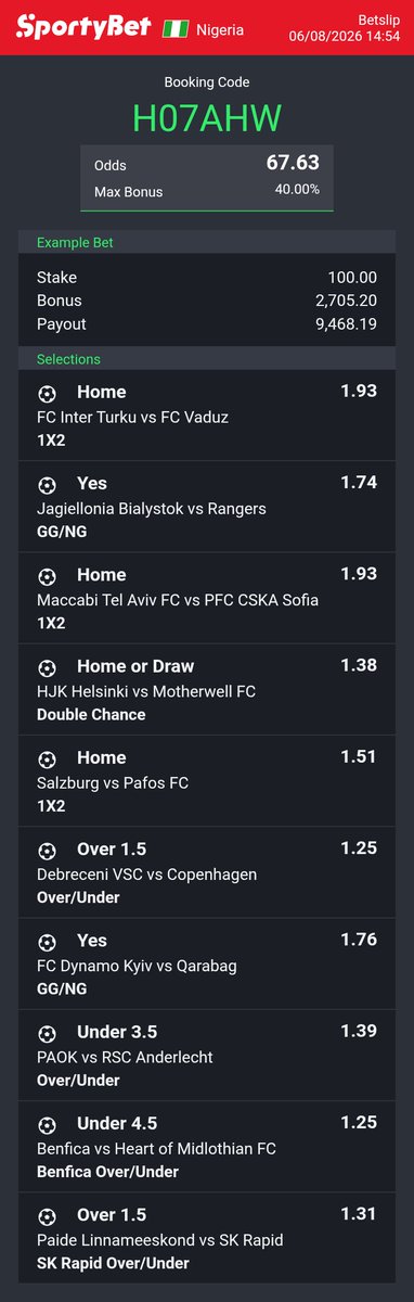 Boomboys295324's tweet photo. #sportybet #betcode #bet #code https://t.co/9apBLjyfJL