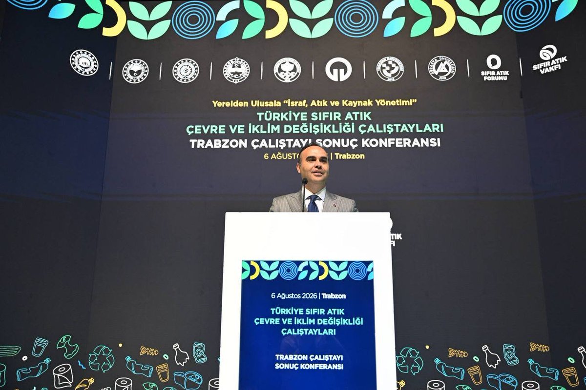 TCSanayi's tweet photo. Bakanımız Sayın @mfatihkacir, Yerelden Ulusala “İsraf, Atık ve Kaynak Yönetimi” temasıyla düzenlenen Türkiye Sıfır Atık, Çevre ve İklim Değişikliği Trabzon Çalıştayı Sonuç Konferansı'na katıldı. 

📍Karadeniz Teknik Üniversitesi, Trabzon https://t.co/qT2MjuKMb3