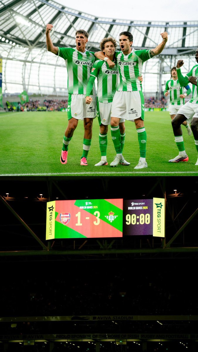 MarcBartra's tweet photo. Orgulloso del trabajo de todo el equipo contra el @Arsenal en Dublin! Sabemos cuál es el camino y hay que seguir mostrándolo sea contra quien sea, con regularidad y compromiso continuo. Somos el Betis y queremos más. 💚 https://t.co/t4mv1wNH3S