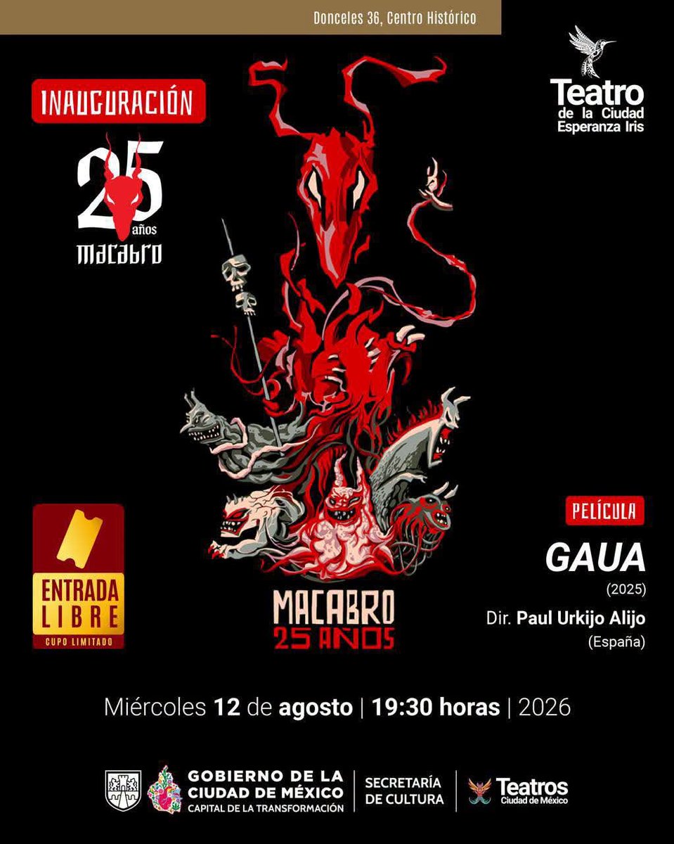 PMovimiento's tweet photo. #CineclubHertziano | El Festival Internacional de Cine de Horror de la Ciudad de México, @MacabroFICH, celebra 25 años de historia. Este año se proyectarán 137 películas provenientes de 25 países.
Al aire conversamos con Edna Campos (@EdnaCTenorio), fundadora y directora general. Sintoniza @RadioUnam o @RNicolaita.