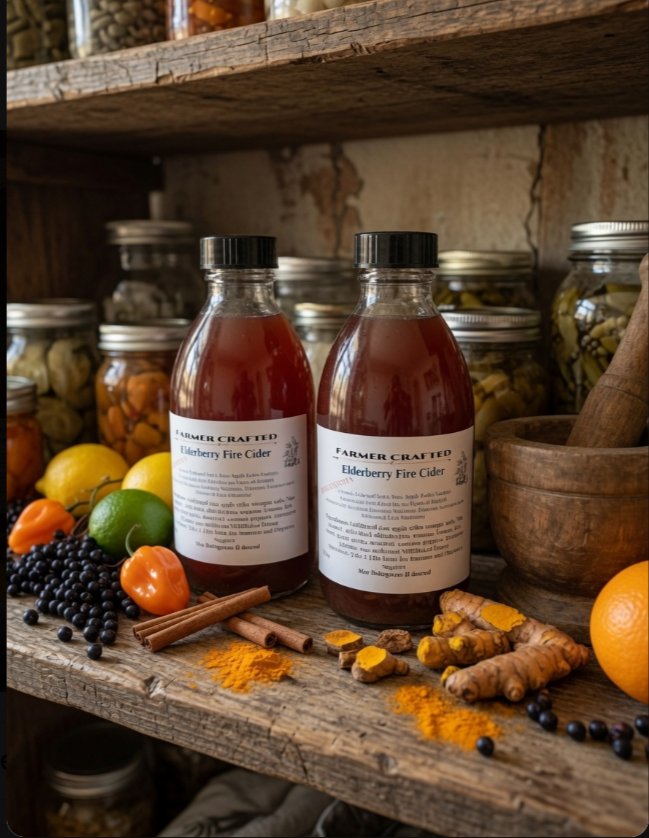 FarmerCrafted's tweet photo. Extra, Extra, read all about it! 📰

My Elderberry Fire Cider and Anti-Parasite Oxemel are both BACK IN STOCK (finally, sorry, it's a long brew process)

✅The Fire Cider now comes in an 8 ounce glass bottle, that's a bit smaller, but the price is also smaller because I don't believe in taking part in that shrinkflation mess 😂

🫐 Elderberry Fire Cider starts with my homemade Raw Apple Cider Vinegar. From there, I infuse it with Lemons, Key Limes, Oranges, Garlic, Ginger, Elderberries, Turmeric, Ceylon Cinnamon, habanero, Cayenne, and then finish it off with local raw honey.  

💪All of that brews and ferments together, building up an army of a bajillion gut and immune boosting probiotics.

🪱 Anti-Parasite Oxymel has the same ACV base and is then infused with Black Walnut Hull, Artemisia Annual (Sweet Wormwood), Oregano, Fermented Black Garlic, Cloves, and finished off with raw local honey to make it go down smoother 🍯🐝

🫒All of these ingredients are BEYOND ORGANIC. Unsprayed, unbothered, and 100% clean.

#NaturalRemedies #FarmMade
