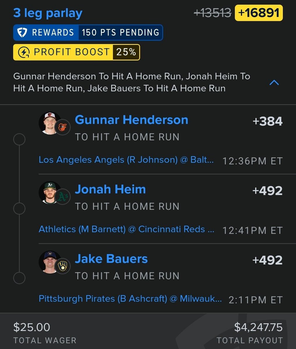 BigBoiBets92's tweet photo. Show up early today fellas ⚾️🚀

@Playbook https://t.co/tvofbZ9kSw