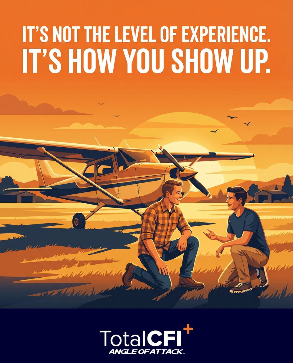 angleofattack's tweet photo. It's not the level of experience you have. It's how you show up for your students.
Care. Prepare. Show up fully. That's the job.
#CFI #flying #aviation #studentpilot #learntofly
Get it free → https://t.co/suZImqR2Gk https://t.co/Wgkd1ouAgy