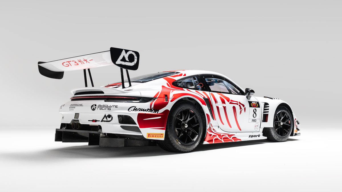 PorscheRaces's tweet photo. #IGTC - ‘Rexy'’ 🦖 has a Samurai ⚔️ cousin: 'Bushi Rex' will tackle the #Suzuka1000km. #AORacing is teaming up with #AbsoluteRacing for the 1st time.
#Porsche factory drivers #LaurinHeinrich 🇩🇪 and #JulienAndlauer 🇫🇷 will share the #911GT3R with #AlessioPicariello 🇧🇪. https://t.co/wwb2jq3bcJ