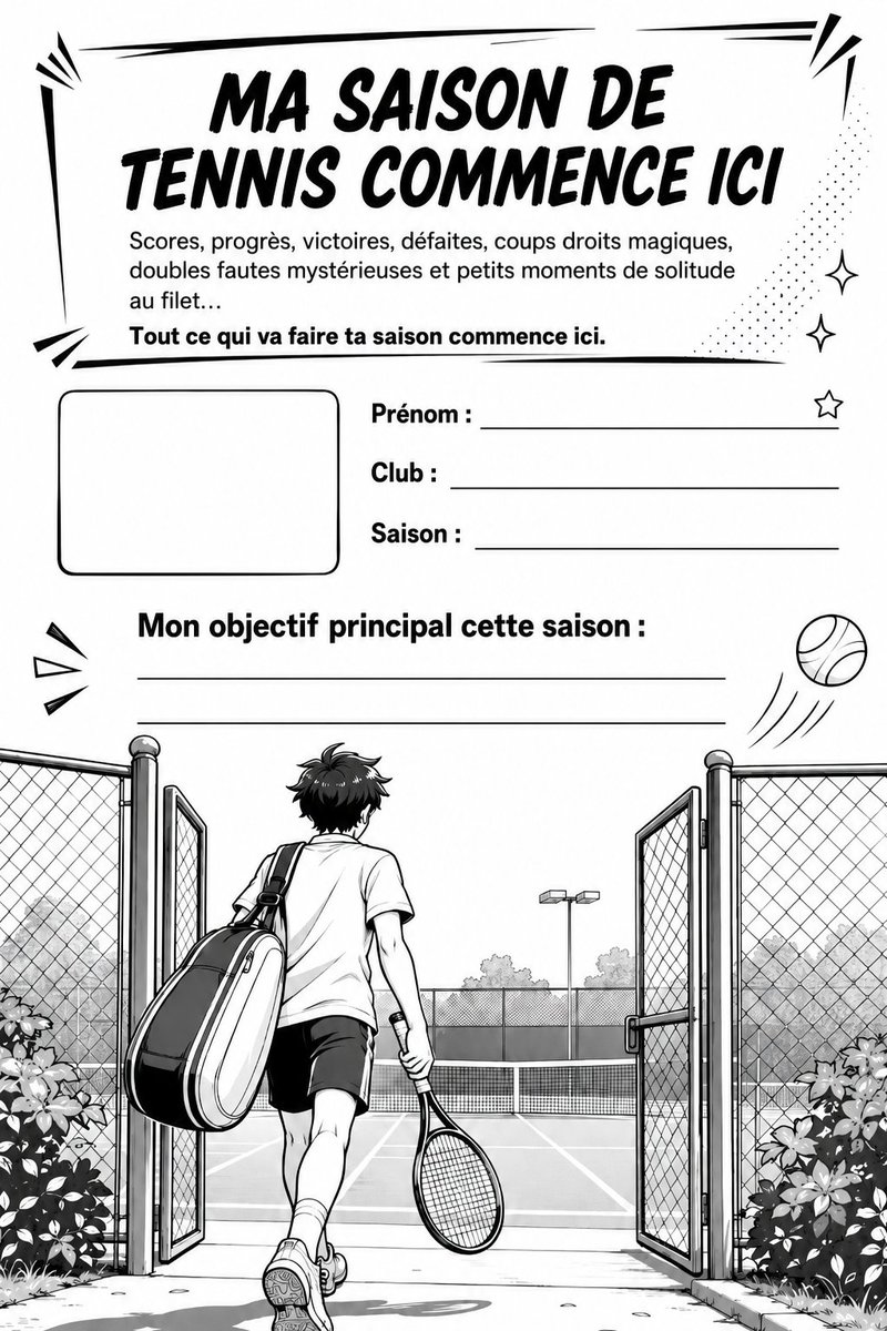 2bagel60's tweet photo. "Mon carnet de Matchs Tennis" à commander sur : https://t.co/mxWUcacuB2 https://t.co/haL8l9cB8f