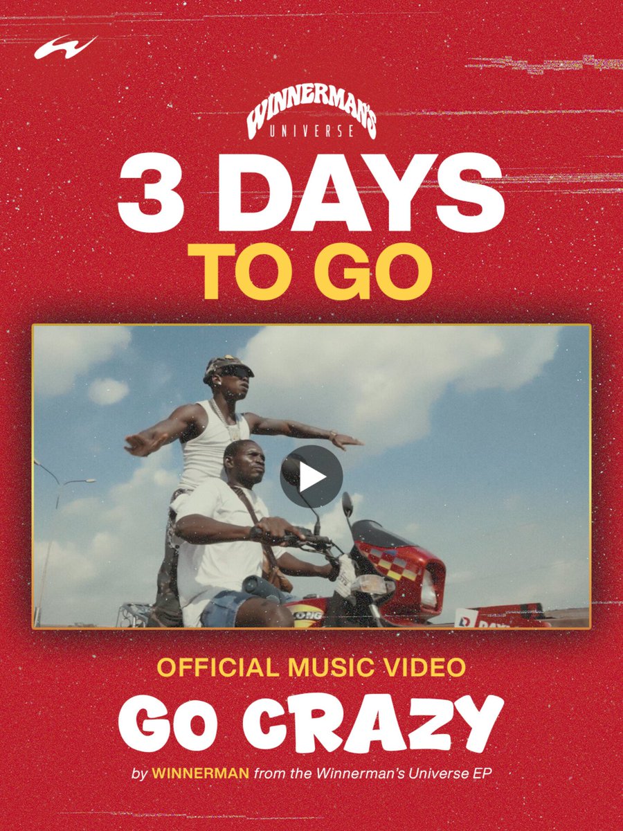 heis_winnerman's tweet photo. Born Winners, We have 3 Days Left To Go Crazy (Official Video) Release.
Click on the link in bio to join the Waitlist on YouTube.
#bwe #winnerman #bornwinner #afrobeats https://t.co/HfWbl1PO0C