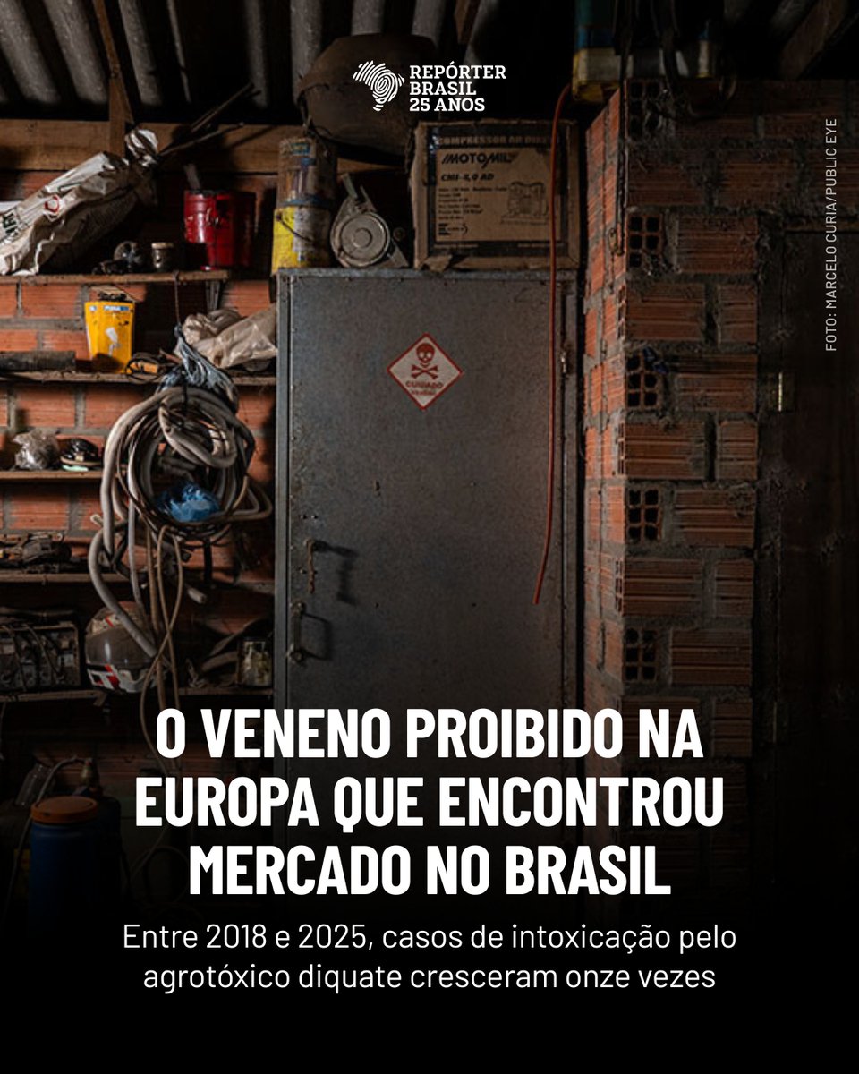 reporterb's tweet photo. 🚨Um agrotóxico banido pela União Europeia vem ampliando sua presença no Brasil desde que outro herbicida da mesma família, o paraquate, foi banido no país https://t.co/OgZ7QhJWwF