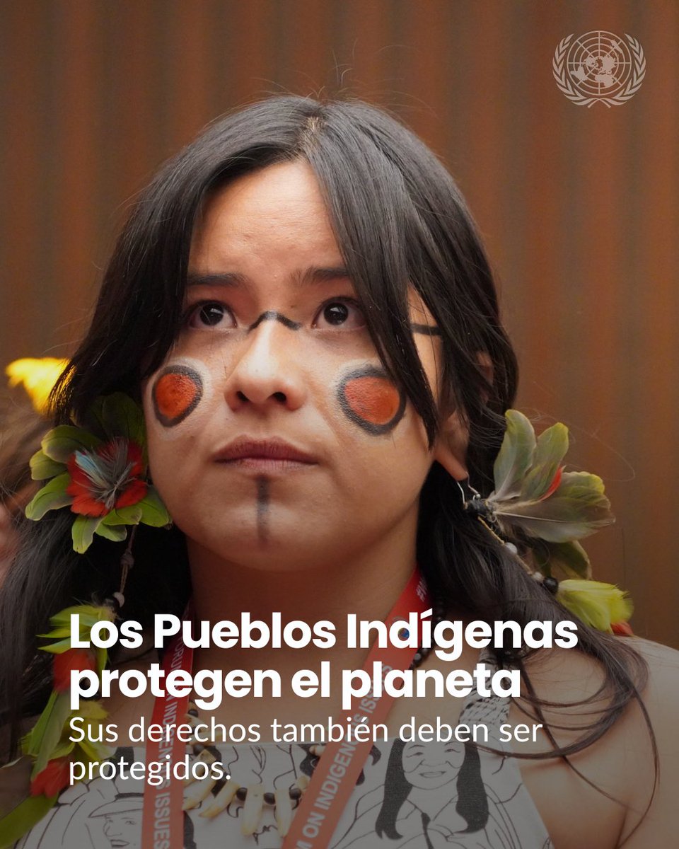 ONU_es's tweet photo. Los Pueblos Indígenas representan cerca del 6% de la población mundial, pero son guardianes de gran parte de la biodiversidad del planeta.

Reconocer sus derechos y valorar sus conocimientos es esencial para construir un futuro más justo y sostenible.

#DíaDeLosPueblosIndígenas
#SomosIndígenas
https://t.co/svq6yceTJr