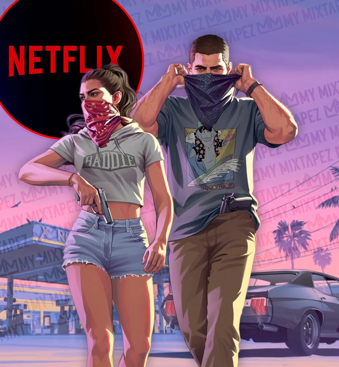 mymixtapez's tweet photo. GTA 6 “Extended Look” is set to premiere on Netflix on Aug. 27, where alot of unseen footage of the game is expected to be released 🎮🔥 https://t.co/yfEeZ7sMfe
