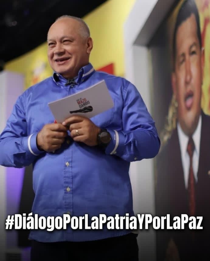MarkMej60's tweet photo. Diosdado Cabello: 

Vamos a conversar con argumentos técnicos con la gente sobre el fenómeno climático Súper Niño.

#DiálogoPorLaPatriaYPorLaPaz https://t.co/FqiklzC7pN