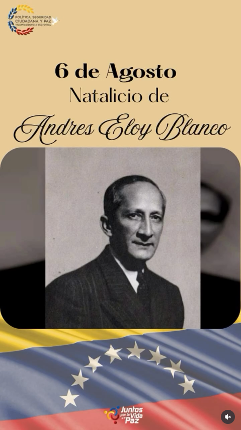 CENIISEC's tweet photo. Se conmemora cada 6 de agosto,  recordando su nacimiento en Cumaná, estado Sucre, en el año 1896.
Poeta  fundamental de la identidad venezolana, destacar como orador político  democrático y presidir la Asamblea Nacional Constituyente de 1946-1947 https://t.co/1VVYvj8Lz8