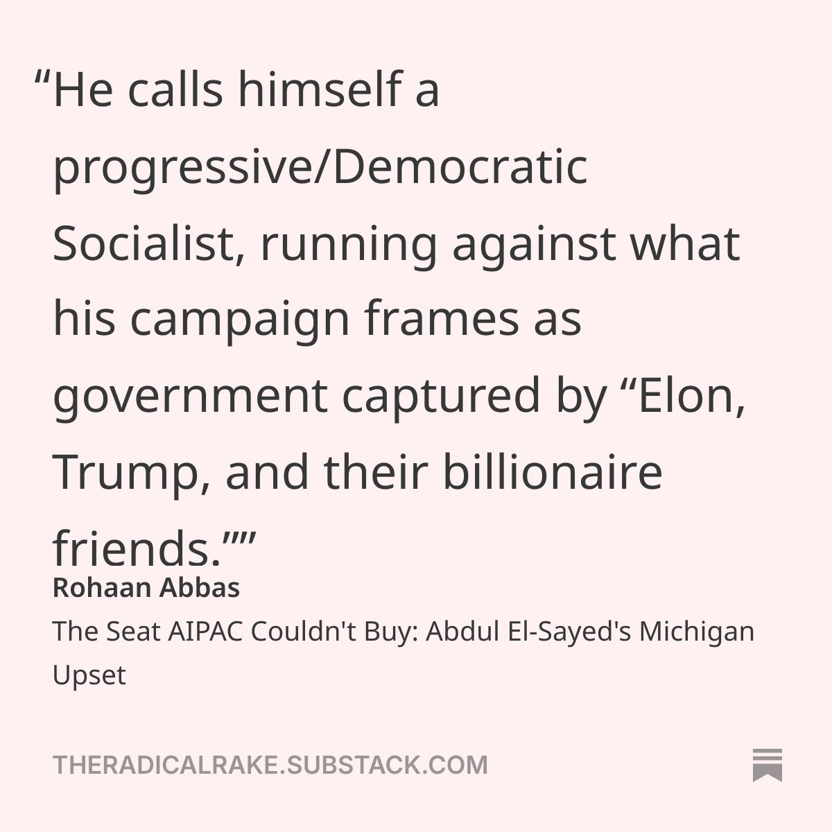 rohaaanabbas's tweet photo. Those who are still having trouble to understand El-Sayed's last night win can check out my story. Read full: https://t.co/7XrwIRvWzx
#elsayed #abdulelsayed #michigan #Democraticprimary https://t.co/dOfFaonwEX