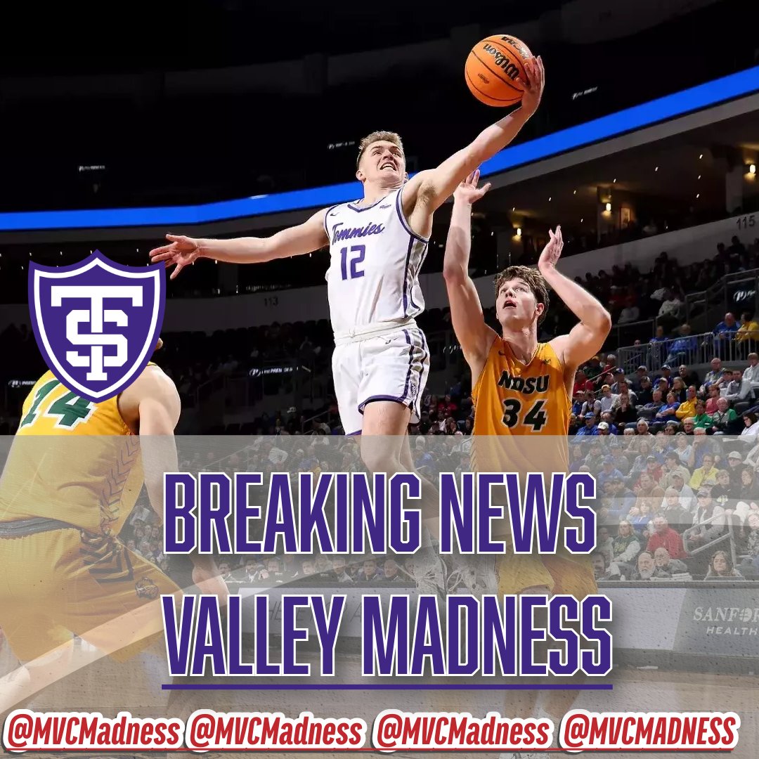 MVCMadness's tweet photo. 🚨BREAKING NEWS: 

MVC sources and insiders at St. Thomas say the school COULD be joining the MVC by this time next year. 

Do you see St. Thomas joining the Valley? https://t.co/H4kYWbfr5U