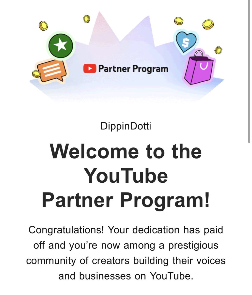 dippindottii's tweet photo. I’m officially a YouTube Partner!! 😭💜

Thank you to everyone who’s watched, liked, commented, and supported my content. Every view and every bit of support helped make this possible, and I couldn’t be more excited for what’s next. 🫶 https://t.co/E9PJONlRVi