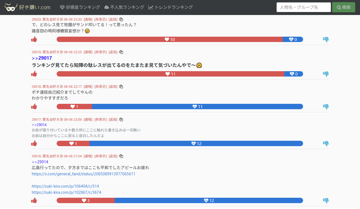 Fake_Peninsula's tweet photo. @KANATA_F32 @Saggy_MMM 【  好き嫌い.COM #サンドウィッチマン #富澤たけし

 の所で #牧園龍一 ネタに発狂する輩 朗報？ 】

ここを見ている人物以外書き込みの存在を知る方法が

ないと指摘され、青ポチ工作も以前から行われてたと判明

グレープカンパニー @grapecom https://t.co/RZbxj0niaM