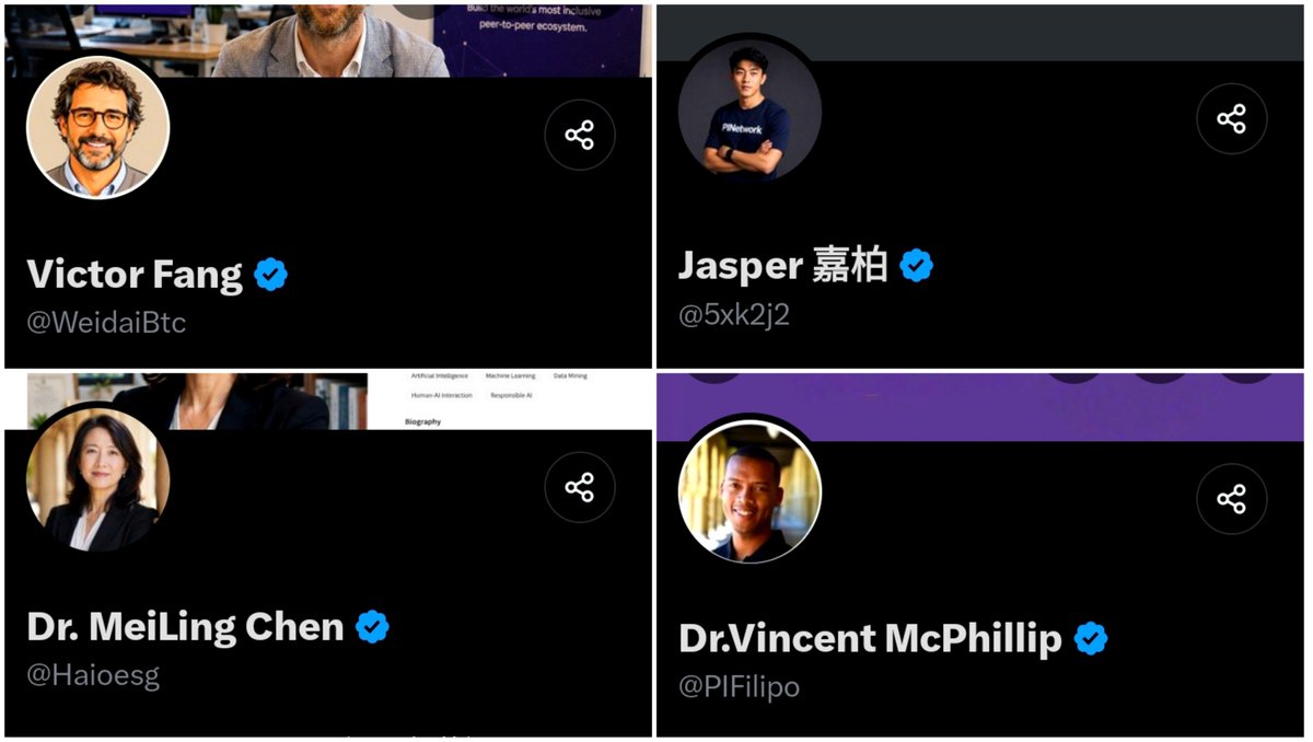amr_nannaware's tweet photo. 😂 PIONEERS — The scammers are forming their own “Pi Core Team” now! Look at this lineup! 🤡🎬

Victor Fang. Daniel Carter. Mei-Ling Chen. Vincent McPhillip. The greatest show on Earth! 🎪

· 🎭 Victor Fang — "Senior Engineer" (Day 1)
· 🎭 Daniel Carter — "Senior Engineer" (Day 2, copy-paste)
· 🎭 Mei-Ling Chen — "Stanford AI Researcher" (Day 3)
· 🎭 Vincent McPhillip — "Doctor" (Day 4)

It's like they're auditioning for the "Who Can Fake Pi Engineer Best" contest. 🏆

The best part? They all use the exact same script word for word. 🎬

Why is PCT silent? Probably busy building the actual network while these clowns build fake profiles. 😂

How many fake "Pi team members" have you spotted this month? 😂