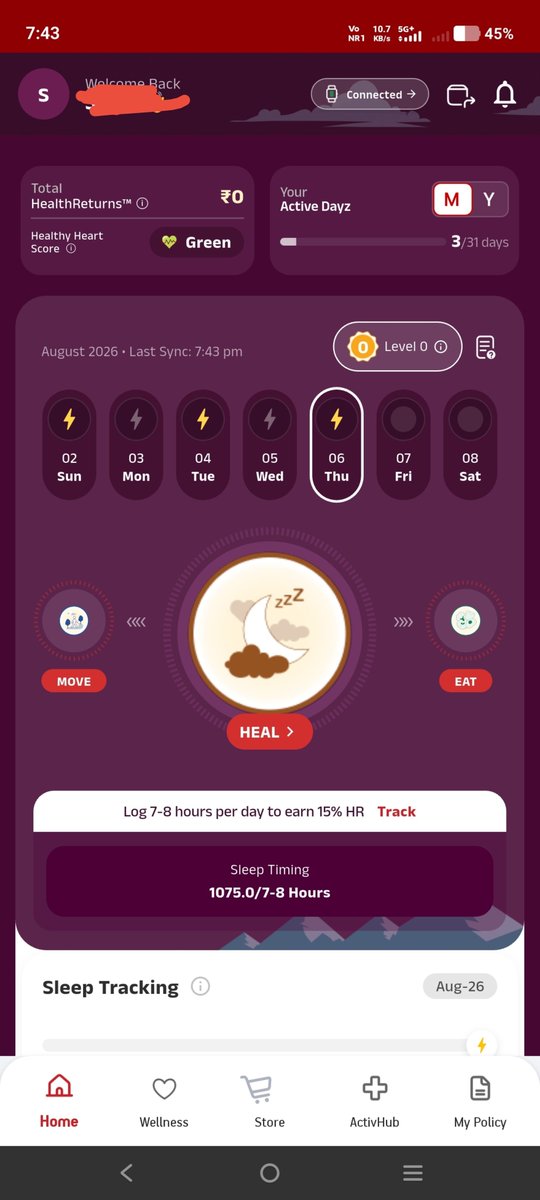 sp22dec's tweet photo. My samsung health is connected and steps are fetching properly by active health, but not fetching my sleep Duration @AdityaBirlaGrp @abcapital https://t.co/HbDgvftHsI