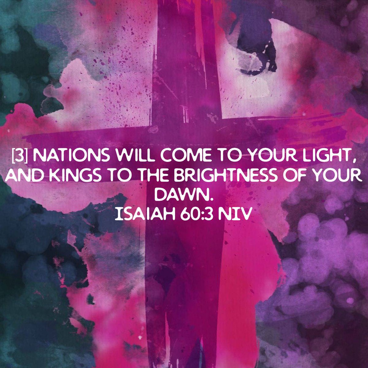 SururYisak's tweet photo. Isaiah 60:3 NIV
[3] Nations will come to your light, and kings to the brightness of your dawn.

https://t.co/LiMxwEuoEl https://t.co/OhoyPu9iLN