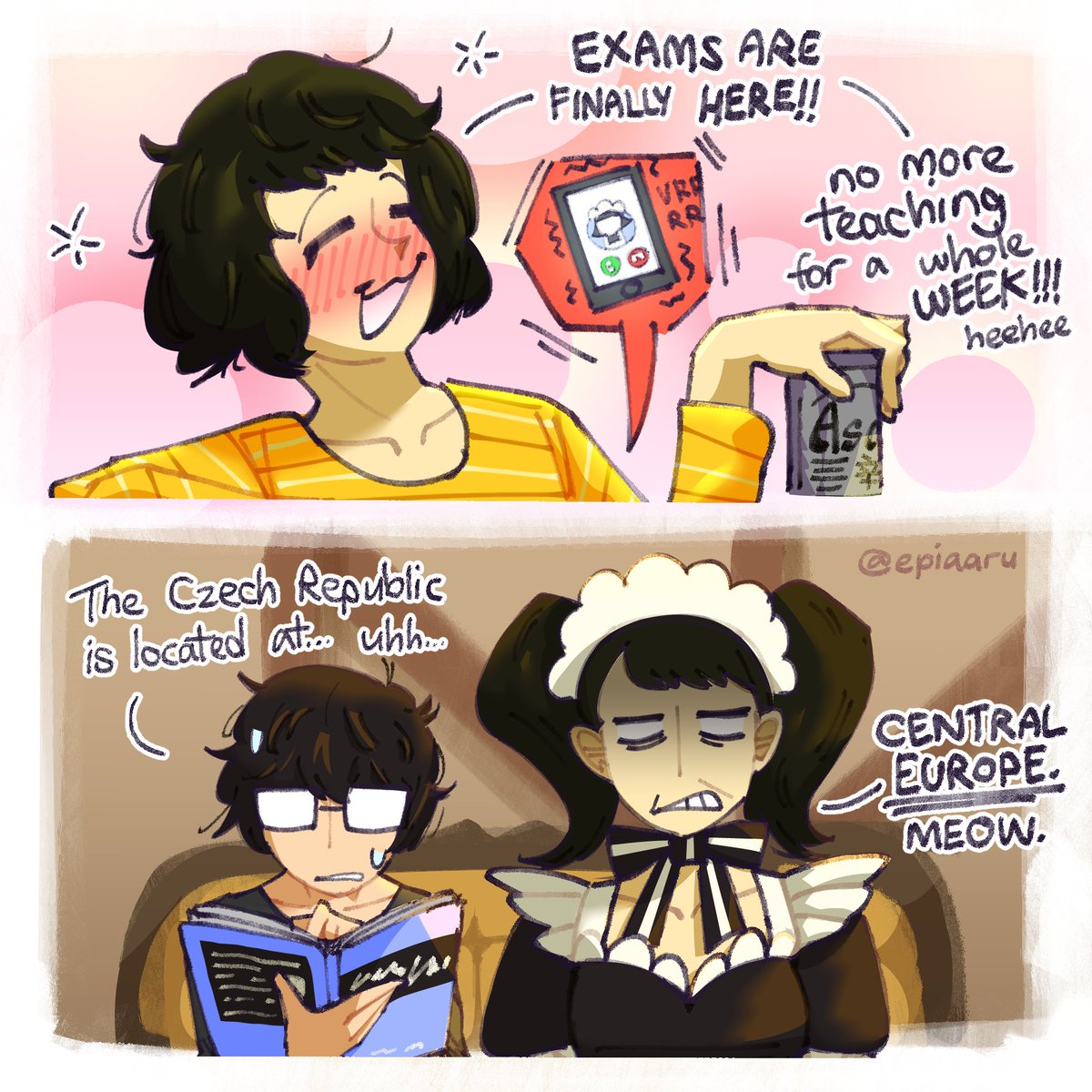 Epiaaru's tweet photo. maid to teach

#Persona5 #SadayoKawakami #RenAmamiya https://t.co/GZ6INwDPUs