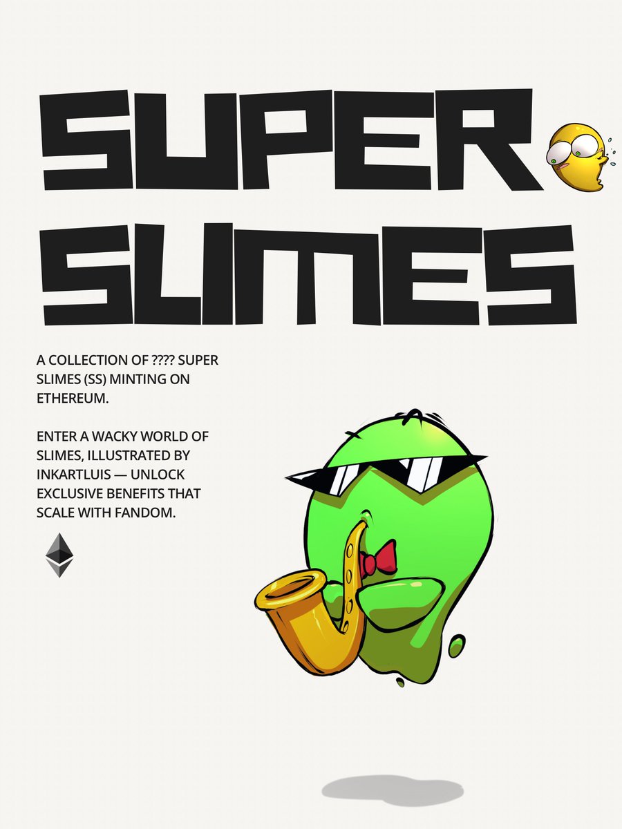 goosworld's tweet photo. The Super Slimes are crash landing on the mother chain, bringing order and chaos with them. 

Put notis on to stay one step ahead of the crowd. Grab your helmet — it’s gonna get SLIMY. 💦💦💦 https://t.co/I6nGCmCJzt