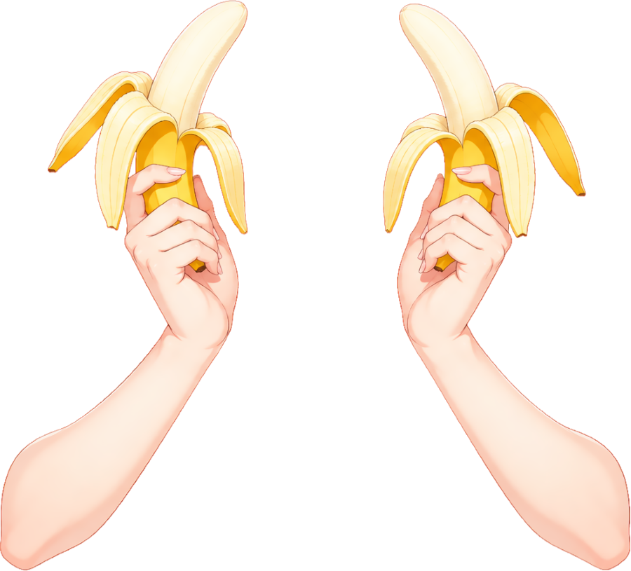 Hachie_Lab's tweet photo. 【VTuber素材】バナナ手素材 第二弾🍌 
#VTuber素材 #おはようVtuber素材  

明日8/7はバナナの日！ 4種類のバナナ手ポーズを収録🍌✨  画像保存でそのまま使えます👇（透過PNG）  

♻️💛💬いつもありがとうございます！ 今後の素材制作も応援してもらえるとうれしいです🐝✨ https://t.co/OdiBLT3Tj1