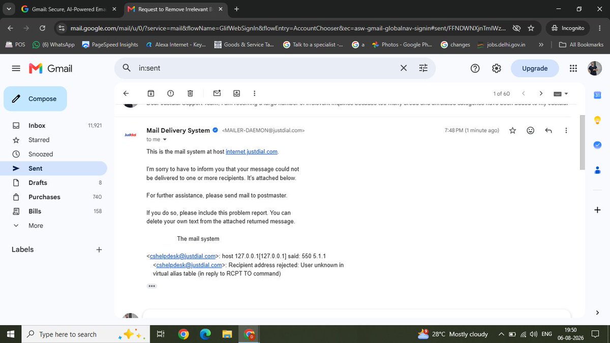 sellurgadget's tweet photo. @jd_justdial i have mail on registered email id now i am receiving this mail https://t.co/zuBCbrNlaP