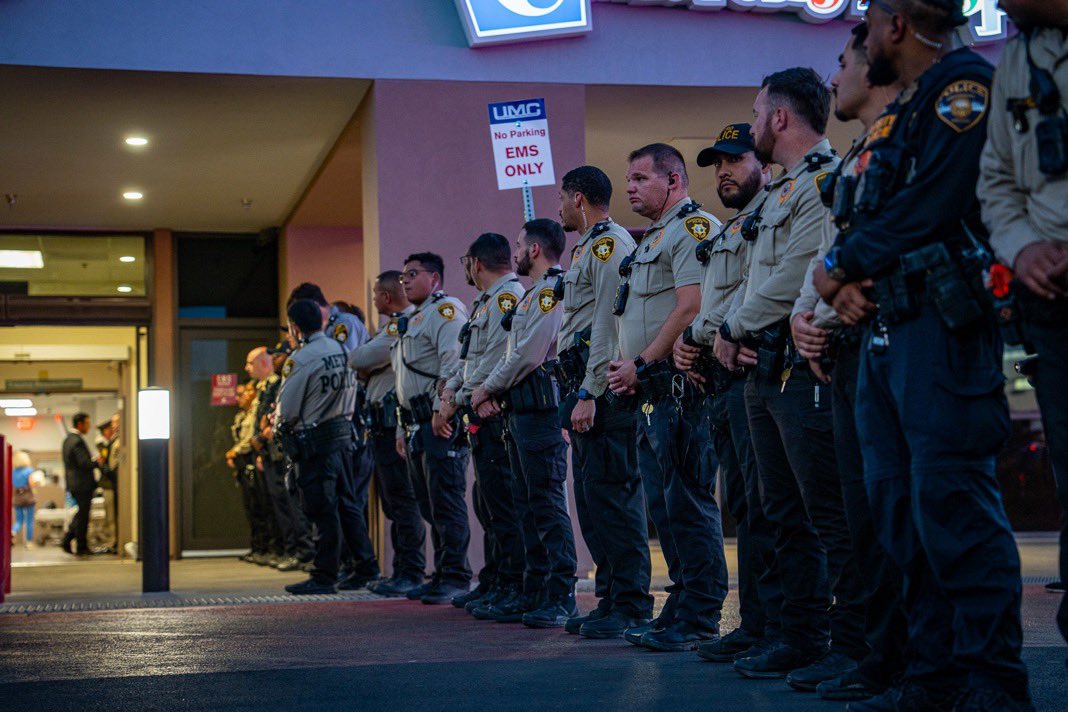 FBIDirectorKash's tweet photo. Our hearts are heavy today.
LVMPD Officer Austin Abdelnabi was killed in the line of duty while answering a call to protect this community. A Marine veteran, a husband, and a man who showed up every day for the people of Las Vegas.
This hits close to home because it happened in my hometown.
To his wife Sage, his family, and every member of Metro — we stand with you. We are grateful for his service and we will not forget his sacrifice.
Rest easy, Officer.
-DKP🇺🇸