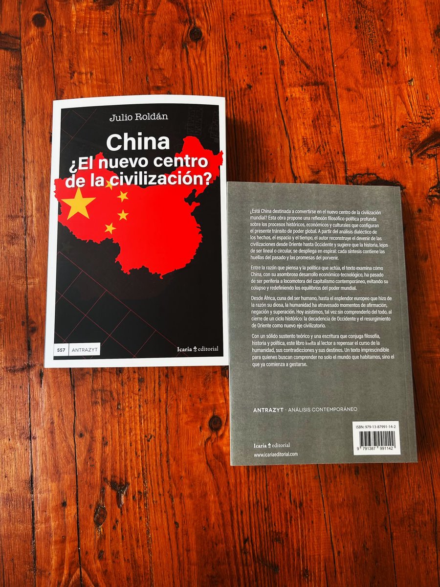IcariaEditorial's tweet photo. 🇨🇳¿Está China destinada a convertirse en el nuevo centro de la civilización mundial?

📚China, ¿el nuevo centro de la civilización? | Julio Roldán

https://t.co/s3izgGp4Lw

#China #Civilización #ordenmundial https://t.co/FA0rFSOnmc