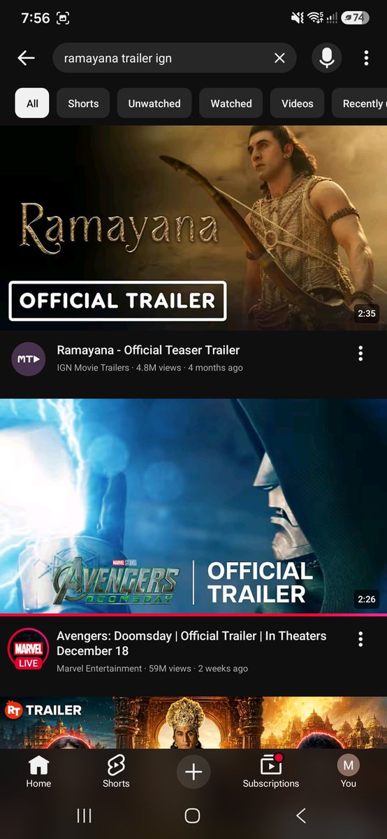 imnitesh's tweet photo. @aresthethird2 Bro stop doing forced critisim. Beacuse of you i went to see all Ramayan trailer thumbnails and saw Ram thumbnail. So dont fool audience. https://t.co/qxka2YFjDR
