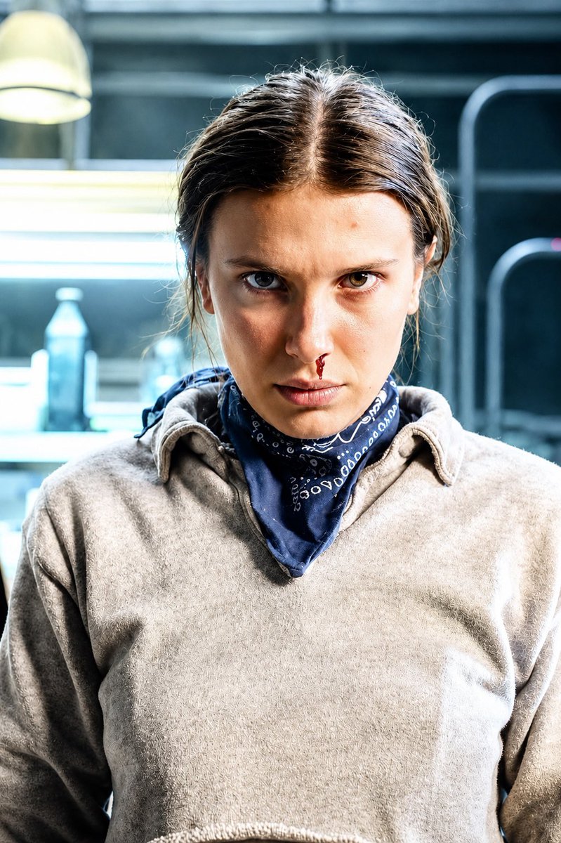 Noahhhere's tweet photo. Same Actress btw. 

  In Stranger Things.                    In Reality. https://t.co/nR9kzQDYpV