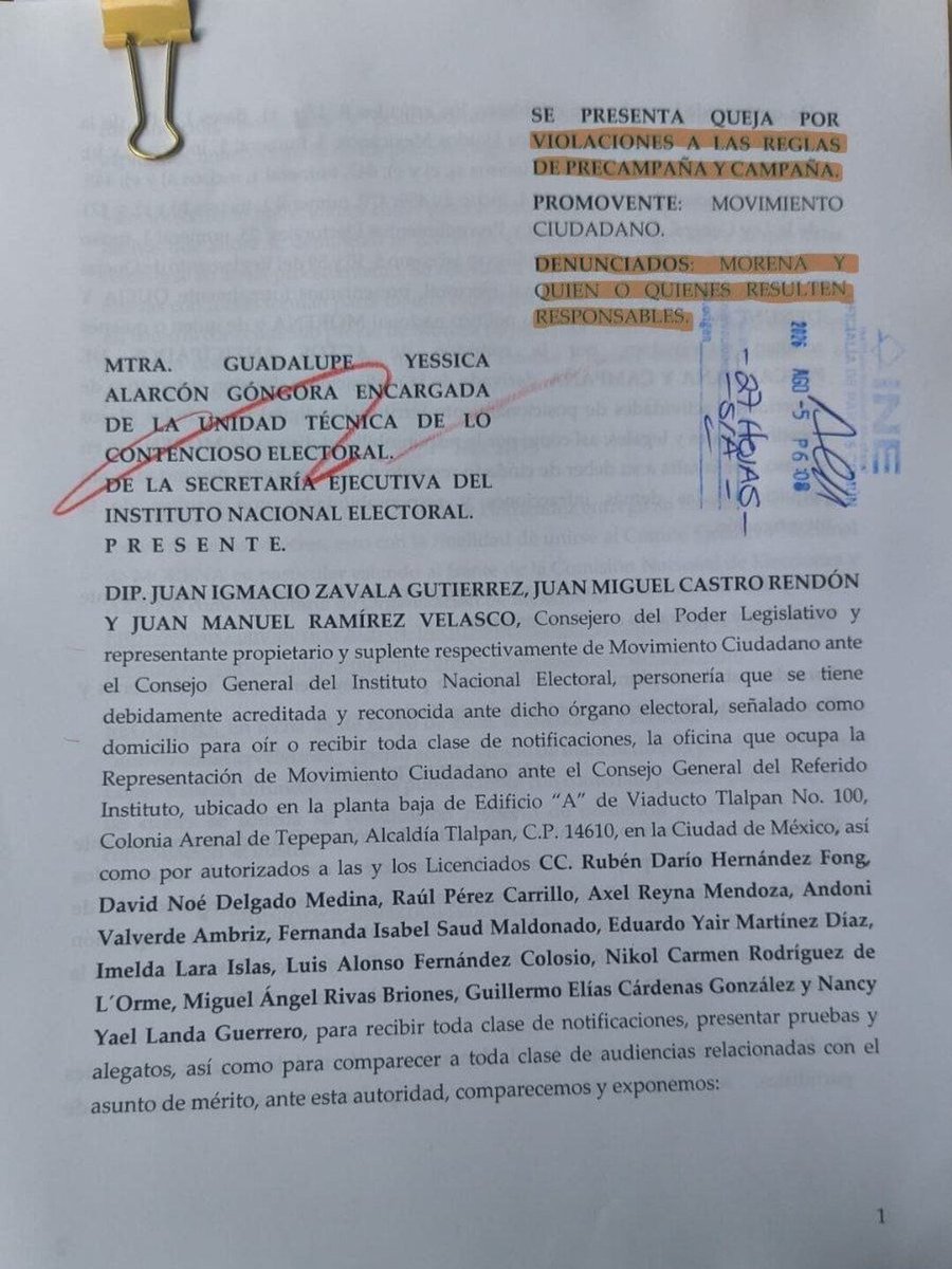MLopezSanMartin's tweet photo. 🚨 Denuncia contra Andy

MC denuncia al hijo de López Obrador por campaña anticipada

PAN y PRI acusan lo mismo

¿Qué hará el INE de Taddei? https://t.co/7AAFSr9PM7
