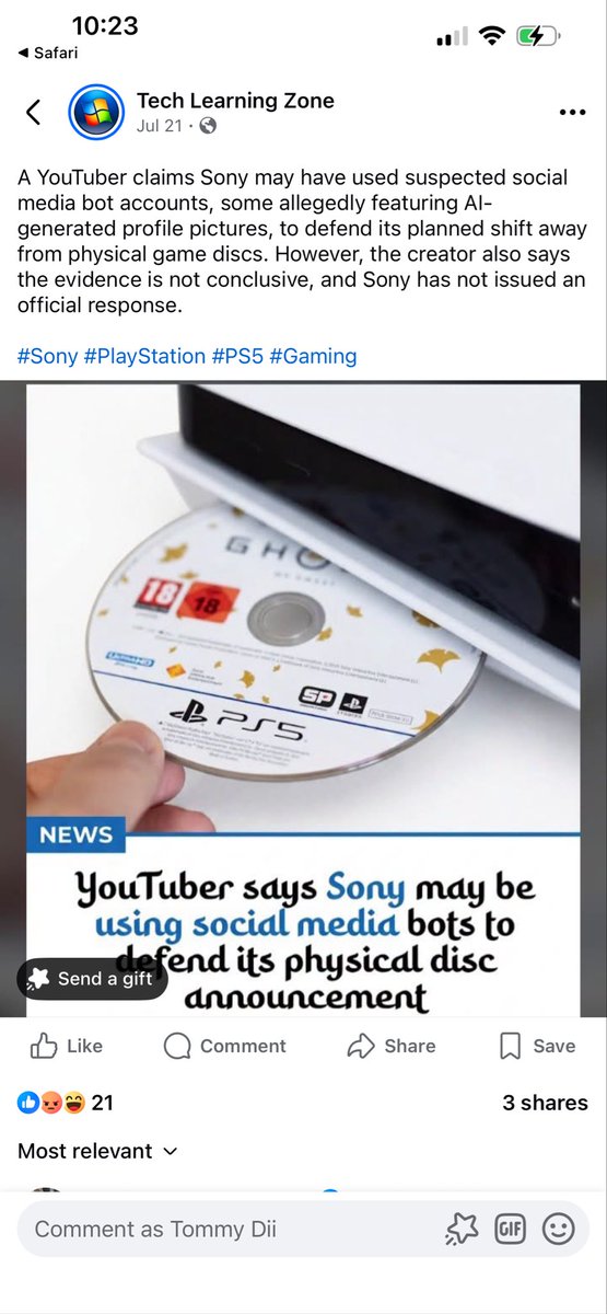 tommydiistar's tweet photo. I can never forgive Sony for the whole no-disc saga. They stayed silent, and the only people they chose to address were their shareholders. It made it seem like the customers who actually buy their products mean nothing to them. To me, that’s the unforgivable sin. https://t.co/zupCD6irnf