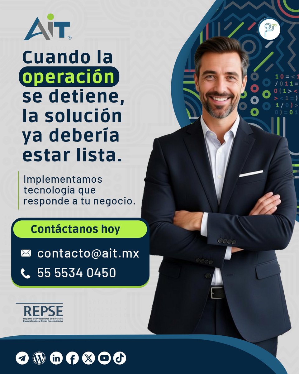 aitmx's tweet photo. #SolucionesDigitales | La diferencia entre una empresa que avanza y una que se detiene suele estar en su operación digital.
🌐 Conoce más 👉 https://t.co/XhVS4GFfEZ
#TransformaciónDigital #Automatización #AIT #TecnologíaEmpresarial https://t.co/jeMZCAroLE