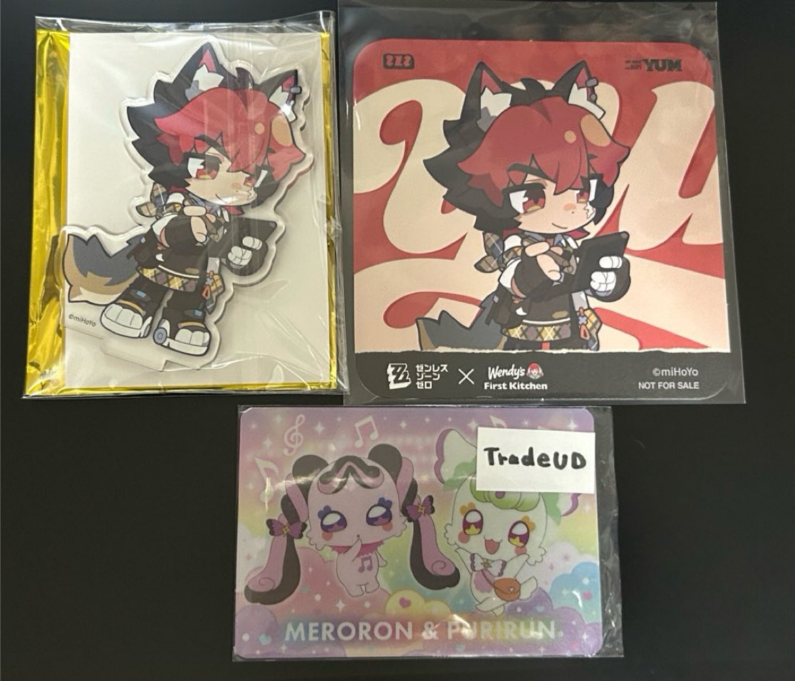 TradeUD's tweet photo. 【交換】ゼンレスゾーンゼロ ゼンゼロ ウェンディーズ コラボ アクスタ

譲 … アクリルスタンド 狛野 真斗 (ノーマル)
 コースター  狛野真斗

求 …
アクリルスタンド エレン (ホロ) コースター エレン

明日夜池袋新宿手渡し可
予定合えば後日手渡し可or郵送
検索からでもお気軽にお声がけください https://t.co/NawcsCS7VT