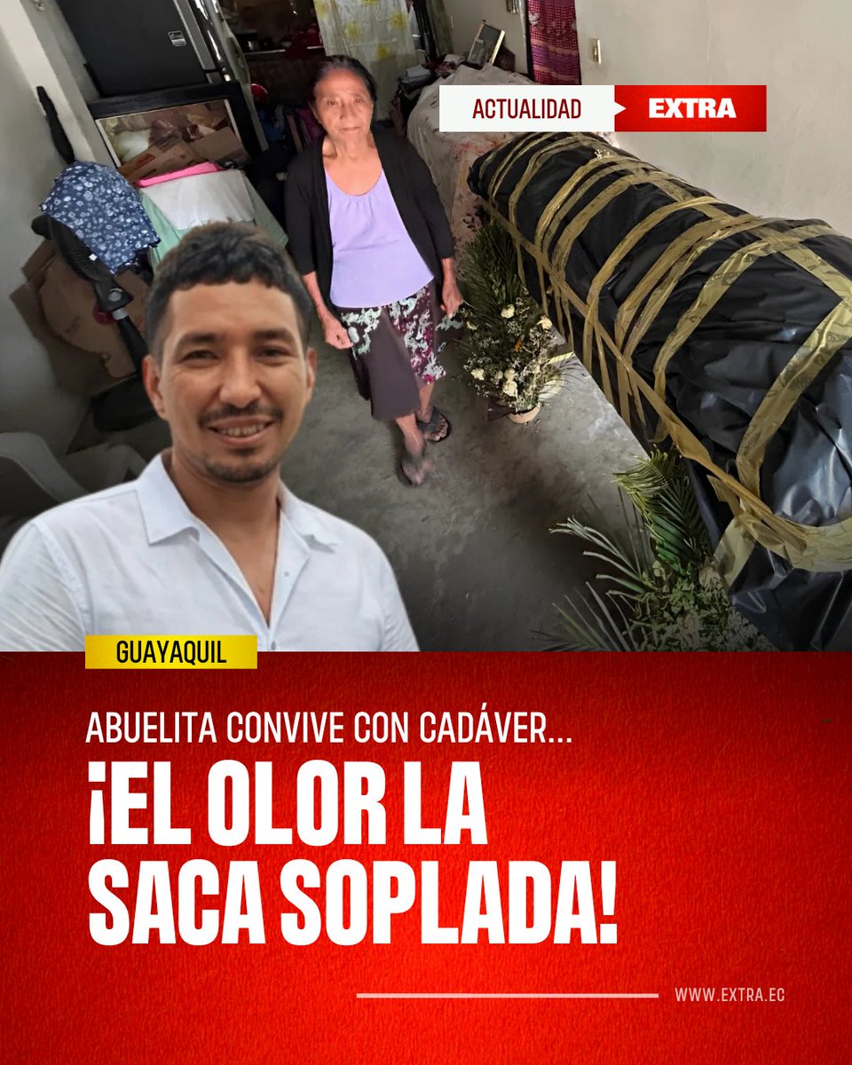 DiarioExtraEc's tweet photo. #EXTRAActualidad | 🕊️ Una adulta mayor lleva 13 días conviviendo con el cuerpo de su sobrino en el suroeste de #Guayaquil. La familia asegura que no ha podido realizar la sepultura por falta de recursos económicos y pide ayuda para darle un último adiós.

Más detalles 👉https://t.co/84P1eJJjPe