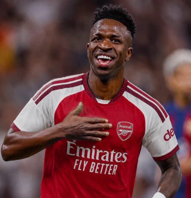 BenJerryCFC's tweet photo. 🚨 BREAKING: Arsenal and Vinicius Junior have reached an agreement that today is Thursday. https://t.co/zcNVKevOVr